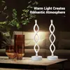 Lámpara de Mesa Decorativa Creativa en Espiral Transfronteriza Atmósfera Moderna LED Restaurante Bar Romántica Mesita de Noche Luz Nocturna Regalo