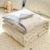 Colcha de verão grau materno e infantil para dormir sem roupa, algodão fresco estilo ins como nuvem, colcha de ar condicionado ultrassuave, colcha fina de verão, edredom de dormitório