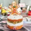 Fabricantes Exportan Artesanías de Cerámica Europeas y Americanas Cajas para Joyería Adornos para el Hogar Regalo de Navidad Pintado a Mano Cajas de Cerámica para Almacenamiento