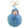 Llavero Colgante de Bolso Esponjoso de Muñeca de Bola de Pelo con Cadena de Bolas Calientes Transfronterizo Joyería de Estilo Adorable para Niñas
