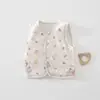Clase A para recién nacidos, algodón puro, sin costuras, estilo nuevo, algodón de color, chaleco de algodón de 40 g para otoño e invierno, ropa exterior para bebé, ropa infantil Clase A para niños