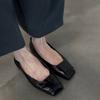 Estilo Retro ~ Zapatos Planos de Viajero Slim y Cómodos para Mujer Verano Nuevo Normcore Punta Cuadrada Slip-On Versátiles Zapatos Pequeños