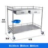 Mesa de armazenamento cirúrgico para instrumentos médicos de aço inoxidável, rack de armazenamento hospitalar, mesa cirúrgica alongada, carrinho de camada dupla