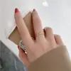 Anillo de moda de acero de titanio con diseño de cruz transfronteriza, muy vendido, línea microincrustada, anillo para el dedo, anillo de lujo ligero de alta gama