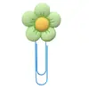 Clips de Papel con Flores Estilo Ins Marcadores de Página de PVC Dibujos Animados de Anime Nuevos Lindos Papelería de Oficina Clips de Papel Venta al por Mayor Transfronteriza