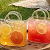 Taza de Té de Frutas de Vid Transparente Estilo Bolso de Mano, Taza Estética de Alto Valor para Bebidas Ligeramente Ebrias, Jugos, Cócteles, Uso en Picnic y Fiesta