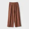 40 peças de calças de casa 100% algodão para mulheres, calças de pijama xadrez simples, calças compridas de corte reto, calças casuais para uso feminino na primavera e no outono