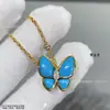 Collar de Trébol y Mariposa de Gama Alta para Mujer, Diseño de Nicho de Lujo Ligero, Cadena para Clavícula con Madreperla Blanca e Incrustación Completa de Diamantes, Regalo para Novia