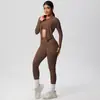 Conjunto de Yoga de Tres Piezas de Cintura Alta Ajustado con Bolsillos, Mangas Largas que Muestran el Ombligo, Tacto de Nube, Secado Rápido, para Correr y Fitness