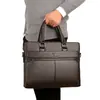 Bolso de Mano Bolso para Hombre Negocios Gran Capacidad Hombro Computadora Maletín Cuero Genuino Mano Cruzado