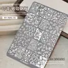 Placa de Acero para Estampado de Uñas Molde Encaje Mariposa Flor de Rosa Cinta Lazo de Mariposa Herramienta de Transferencia Sello de Silicona