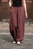 Amazon 2026 Primavera/Verano Nuevos Pantalones Largos Casuales de Moda Artística de Algodón y Lino Holgados Adelgazantes Pantalones de Linterna para Mujer
