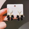 Pendientes de perla geométrica con pasador de plata 925 para mujer, aretes de moda, borla, pendiente de alto nivel, temperamento, pendientes vintage, venta al por mayor