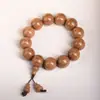 Pulsera de Seis Hileras de Madera Vieja, Cuentas de Madera, Madera que Repele Dragones, Cuentas de Madera Coleccionables, Textura de Seis Hileras, Pulsera Ranurada, Hilo de Cuentas, Amuleto de Buena Suerte