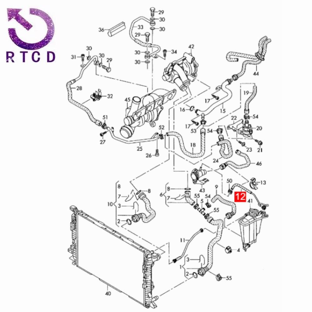 8R0121081BP水箱散热器软管1
