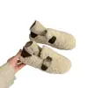 Pantuflas de lana de cordero, zapatos de mujer, nueva colección otoño/invierno 2026, forrados de felpa, cálidos, zapatos de algodón, estilo slip-on, mullidos, estilo Birkenstock