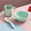 Tazón para comida de bebé Tazón para bebé anti-caída anti-escaldaduras Tazón para comedor de jardín de infancia Vajilla para restaurante infantil Tazón para el hogar Juego de cuchara