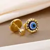 Pendientes pequeños en espiral con forma de diablo, con diseño de lujo, ligeros y elegantes, de estilo gótico, transfronterizos de Europa y América.