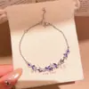 Pulsera de flor ovalada de circón estilo Xiaohongshu, una pulsera de diseño único, inspirada en lo vintage, con un toque de elegancia de alta gama