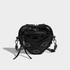 Verano 2025 Nuevo Nicho Punk Mini Dulce y Cool Corazón Bolso de Motocicleta Bolso de Cadena con Remaches Elegante para Mujer Bolso Cruzado