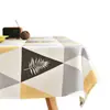 Fornecimento Direto da Fábrica de Toalhas de Mesa Estilo Étnico, Estilo Americano, Impermeáveis, à Prova de Óleo, Laváveis, Toalhas de Mesa Retangulares para Mesa de Jantar, Suporta Personalização