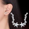 Pendientes de plata con diseño de personalidad de la Osa Mayor, joyería femenina de moda coreana, pendientes de estrella de cinco puntas del Joker, pendientes al por mayor