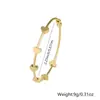 Pulsera Abierta de Amor Chapada en Oro de 18 Quilates Europea y Americana Moda Simple Lujo Ligero Pulsera Joker Pulsera al por Mayor
