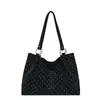 Bolsa Tote de Ombro Casual Relaxada Tecido 2026 Feminina Transfronteiriça de Bolinhas Tendência Grande Capacidade para Estudantes Universitários e Trabalhadores