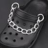 Tendencia de moda de joyería transfronteriza europea y americana zapatos con agujeros cadena de metal decorativa personalidad hip hop accesorios de hebilla de zapato desmontables