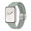Aplicável à Xiaomi Smart Band 10pro Esportiva Perfurada Silicone Fivela Magnética Fecho Dobrável Pulseira de Relógio Rice Watch 5 6 Universal
