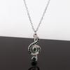 Collar Vintage de Plata con Diamante Nota para Niñas con Pedrería Nota Casual Más Fácil de Combinar Regalo