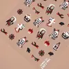 Redanco5D Embutido Popular Adesivo para Unhas Halloween Caveira Lápide Estéreo Adesivo de Unha He1282