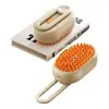 Escova a vapor 4 em 1 para gatos para remoção de pelos, uma escova a vapor recarregável para gatos com cabo giratório para massagear e limpar pelos soltos de animais de estimação, adequada para gatos e cães.