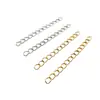 Cadena de cola de acero inoxidable collar pulsera cadena extendida acero de titanio galvanizado cadena de oro de 18K cadena metálica accesorios de joyería al por mayor