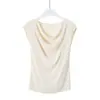 Huang Zheng Estilo Coreano Diseño Suave Top de Punto con Solapa para Mujer Verano 2026 Temperamento Capas Adelgazante Sin Mangas Capa Base