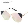 Óculos de Sol Jamie 9028 Estilo Europeu e Americano Gatinho para Mulheres, Óculos Oversized Versáteis da Moda, Óculos de Moda de Rua para Homens
