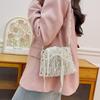 Bolso de Cadena de Perlas Calientes Transfronterizo para Mujer 2024 Nueva Moda Bolso Cubo Hueco Bolso Cruzado Hada con Lazo
