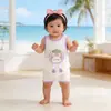 Macacão de Bebê de Algodão Puro Sem Mangas para Aula de Verão Recém-nascido Respirável Fino Macacão Venda por Atacado de Fábrica