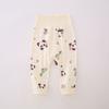 Pantalones de protección abdominal de cintura alta para bebé, de algodón puro, para otoño e invierno, con cierre de presión y abertura para bebés de otoño, para hombres y mujeres.