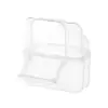 Dispensador de comida de plástico anti-respingo para papagaio transfronteiriço, comedouro e bebedouro externo montado na gaiola, comedouro e bebedouro de pássaro transparentes à prova de respingos