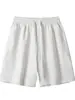 Shorts de Retalhos de Algodão Estilo Americano de Verão, Largos Finos de Perna Larga Casuais Esportivos Masculinos Retos Caídos de Cinco Pontos