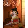 Adecuado para Disfraz de Cosplay de Daji Estilo Pequeña Naranja Hanfu para Mujeres Adultas, Traje Tradicional Largo de Danza de Rendimiento