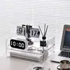 Suporte de Mesa para Armazenamento de Arquivos Estante de Escritório Transparente Suporte de Armazenamento Caixa com Gaveta de Acrílico Caixa Organizadora de Documentos