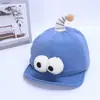 Boné de Baseball Super Fofo de Desenho Animado com Olhos Grandes e Aba Macia para Bebês de 1 a 3 Anos, Chapéu de Sol para Proteção Solar na Primavera e Verão, Boné Estilo Ins com Bico para Crianças