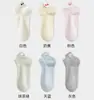 Meias Curtas Femininas de Verão Versáteis e Modernas com Orelhas de Urso Fofas, Respiráveis, 100% Algodão, Anti-Odor