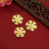 Adornos Huecos de Metal Hechos a Mano DIY de Flor de Cinco Pétalos Accesorios Decoración Simple de Corona de Novia Accesorios Venta al por Mayor en Stock