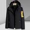 Rush Clothes Chaqueta Desmontable Tres en Uno Otoño e Invierno Ropa Gruesa y Cálida para Exterior Impermeable a Prueba de Viento Ropa de Trabajo de Dos Piezas