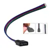 Cable Conector de Tira de Luz LED de Colores RGB Cable con Funda Codificada por Color 10 cm/15 cm Conector Macho a Pin Macho Cable de Conexión para Tira de Luz