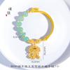 Plata 925 Chapada en Oro Hueca Cuenta Xiangyun Bola de Flor Cuenta Dispersa Jade Hetian Candado de Bebé Pulsera Accesorios DIY con Cuentas