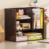 Estante de mesa, prateleira de armazenamento de mesa de estudo multicamadas, porta-livros e livros ilustrados infantis de grande capacidade